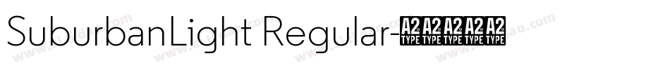SuburbanLight Regular字体转换